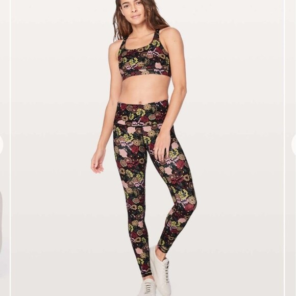 Lululemon Wunder Under Hi Rise Floral 28" Leggings Size 2 - Picture 1 of 15